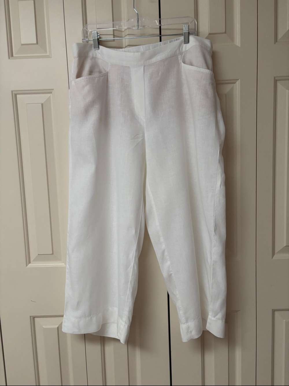 J. Jill White "Love Linen" Cropped Pants - Picture 1 of 5